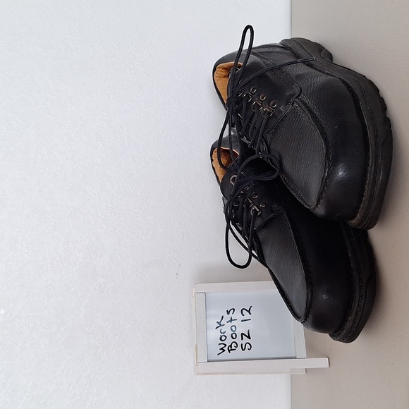 Other - Work boots Mens green patch steel toe dress safety work shoes sz 12